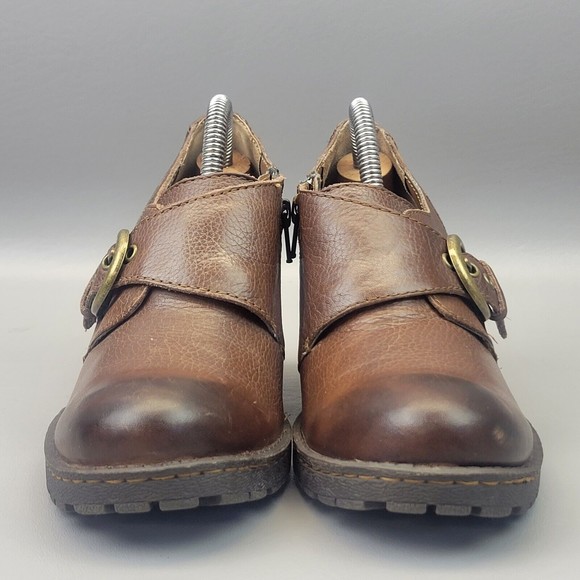 BOC Born Concepts Women's Sz 6.5 US/37‎ EU Brown Leather Zip Heeled Shoes C03752 - Picture 5 of 16